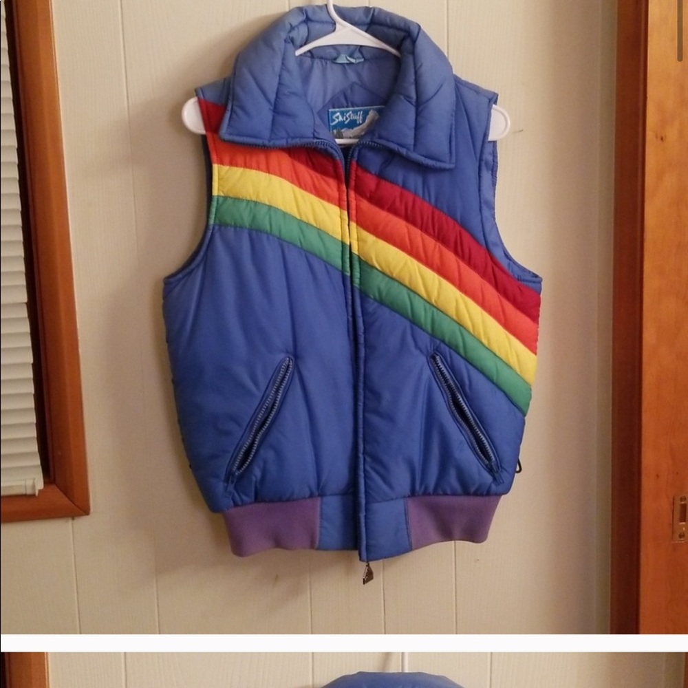 ISO Pacific trail puffer rainbow vest / jacket